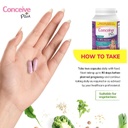 Conceive Plus Womens Fertility Support 60 Caps + 3 Lubricant Applicators