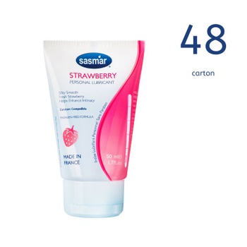 [29337213008178] Strawberry Flavored Lubricant 50ml/1.7oz Tube (Carton 48)